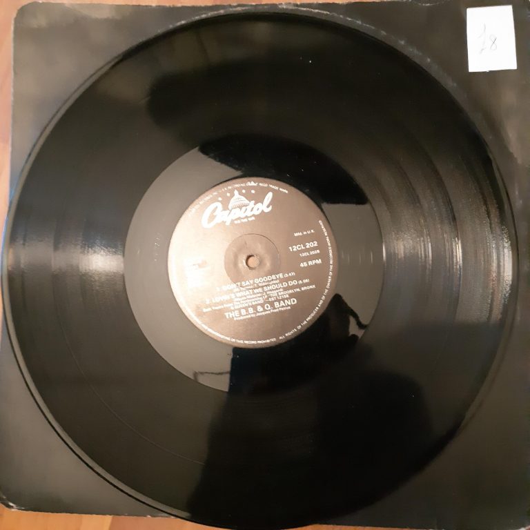 12" Vinyl Record "ON THE BEAT" by B.B. & Q BAND 1981 - on Capital Records