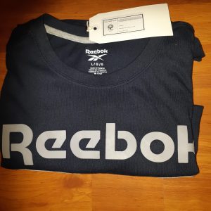 Reebok T-Shirt Navy Blue Large