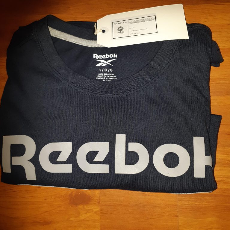 Reebok T-Shirt Navy Blue Large